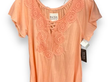 Top 2pc Short Sleeve By New York Laundry In Peach, Size: S Fashion