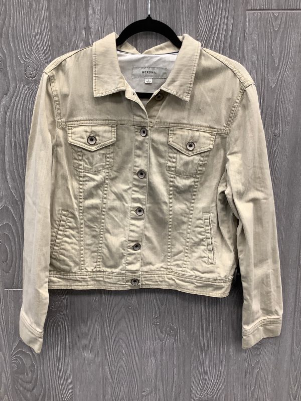 Jacket Denim By Merona In Tan, Size: L Sale