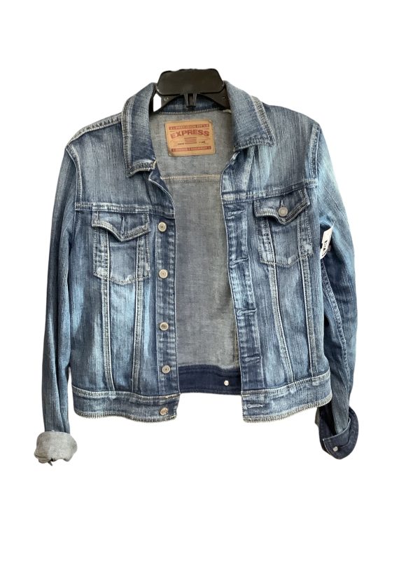 Jacket Denim By Express In Blue Denim, Size: M Sale