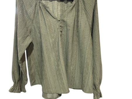 Blouse Long Sleeve By Frye In Green, Size: M Online now