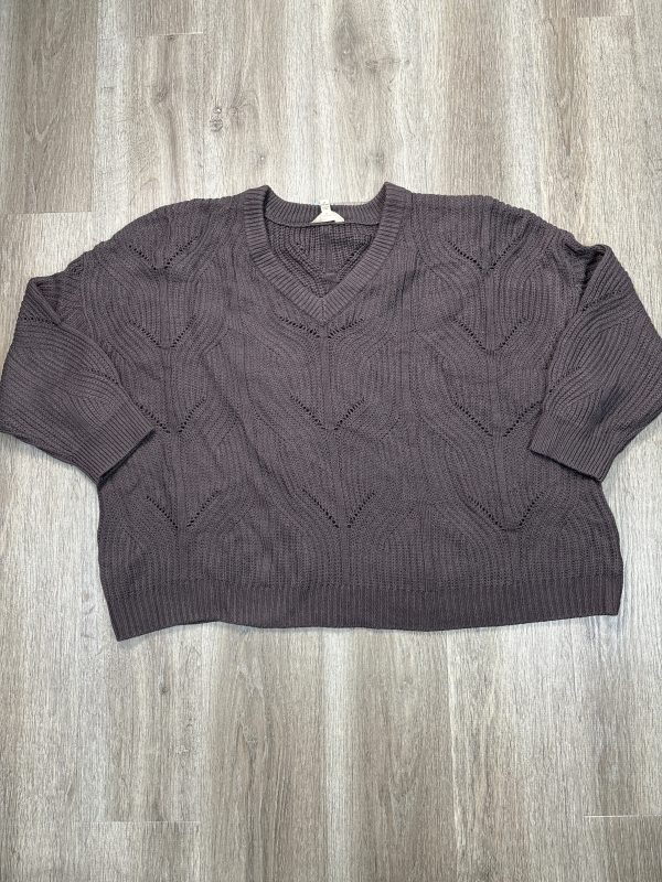 Sweater By Terra & Sky In Brown, Size: 4x on Sale