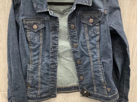 Jacket Denim By Guess In Blue Denim, Size: Xl Fashion