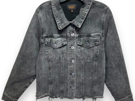 Jacket Denim By Risen In Black Denim, Size: Xl Online Sale