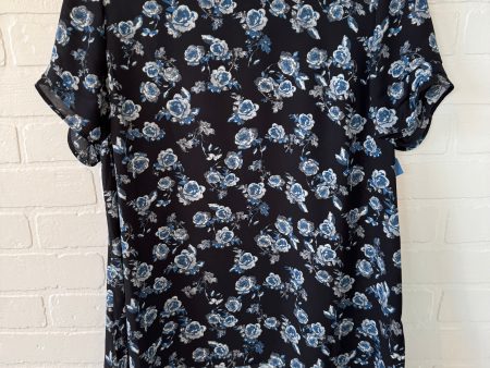 Top Short Sleeve By Dr2 In Black & Blue, Size: M Sale