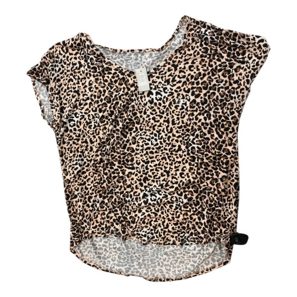 Top Short Sleeve By Maurices In Animal Print, Size: 1x Online