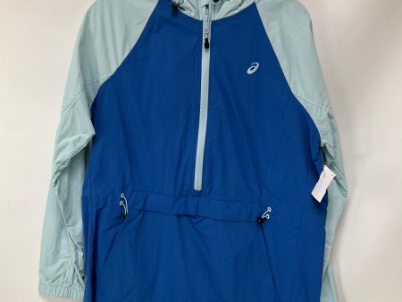 Athletic Jacket By Asics In Blue, Size: M Online