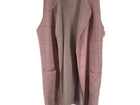 Vest Sweater By Clothes Mentor In Pink, Size: M Fashion