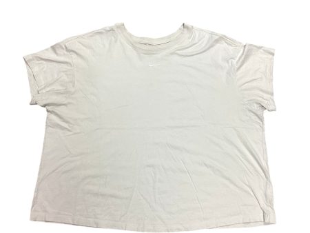 Top Short Sleeve By Nike Apparel In Ivory, Size: 3x Discount