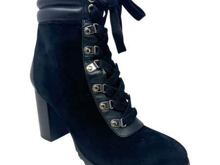 Irina Suede Lace Up Boots Ankle Heels By White House Black Market In Black, Size: 7.5 Cheap