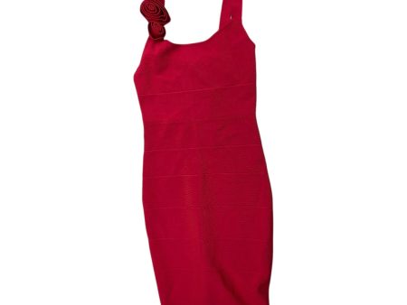 Dress Casual Midi By Bcbgmaxazria In Red, Size: M on Sale