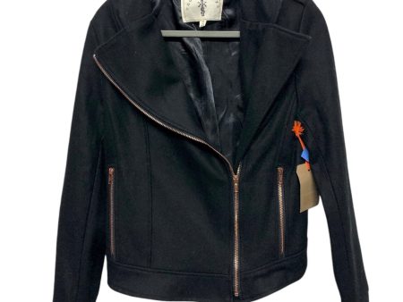 Jacket Moto By Clothes Mentor In Black, Size: S Cheap