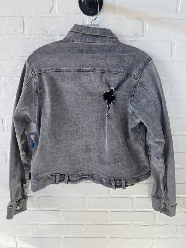 Jacket Denim By Clothes Mentor In Black Denim, Size: S For Cheap