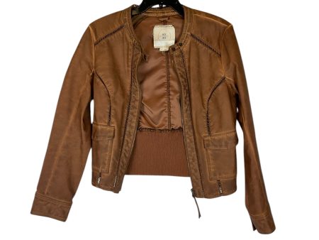 Jacket Moto By Anthropologie In Tan, Size: S Online Hot Sale