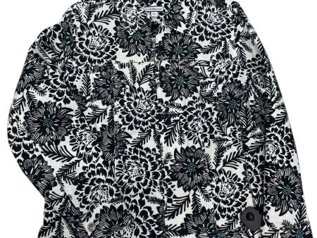 Jacket Denim By Croft And Barrow In Floral Print, Size: L For Sale