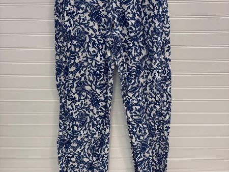 Pants Designer By Lilly Pulitzer In Blue & White, Size: Xs on Sale