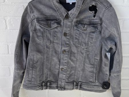 Jacket Denim By Clothes Mentor In Black Denim, Size: S For Cheap