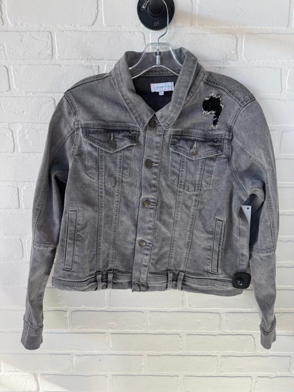 Jacket Denim By Clothes Mentor In Black Denim, Size: S For Cheap