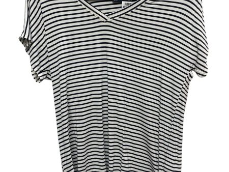 Top Short Sleeve By Jones New York In Striped Pattern, Size: M Hot on Sale