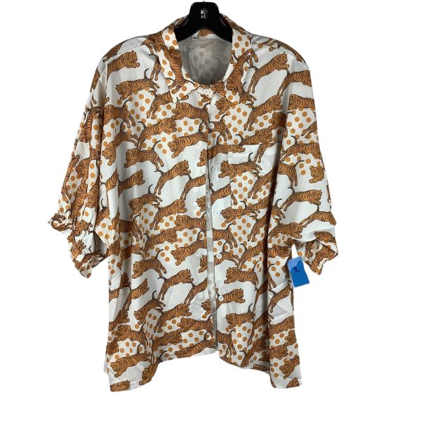 Top Short Sleeve By Clothes Mentor In Animal Print, Size: Xl Supply