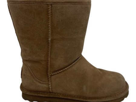 Boots Mid-Calf Flats By Bearpaw In Tan, Size:7.5 on Sale