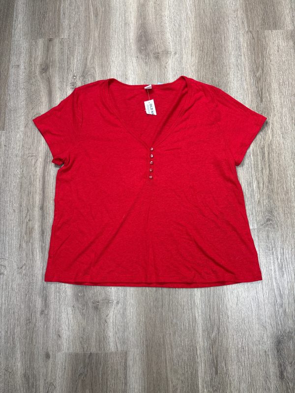 Top Short Sleeve By Old Navy In Red, Size: L Fashion