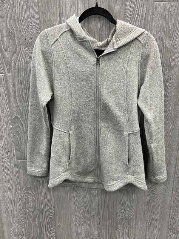 Athletic Jacket By Eddie Bauer In Grey, Size: M Online Hot Sale