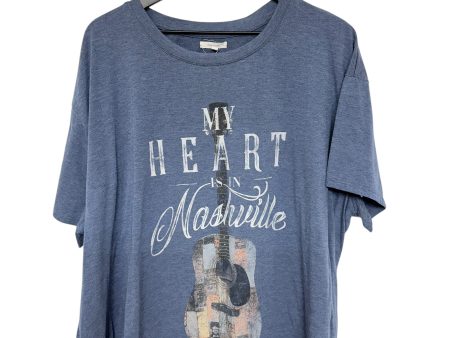 Top Short Sleeve Basic By Maurices In Navy, Size: 3x For Cheap