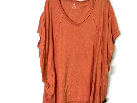 Top Short Sleeve By Free People In Orange, Size: L Fashion