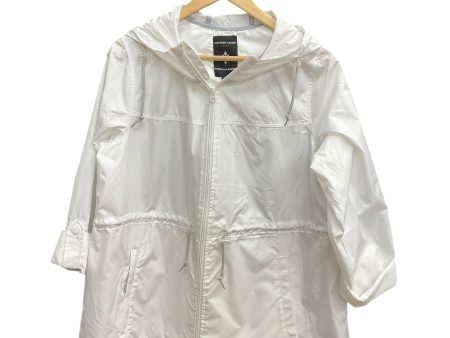 Jacket Windbreaker By Clothes Mentor In White, Size: L Online Hot Sale