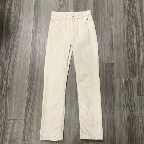 Jeans Boot Cut By Zara In White, Size: 4 Sale