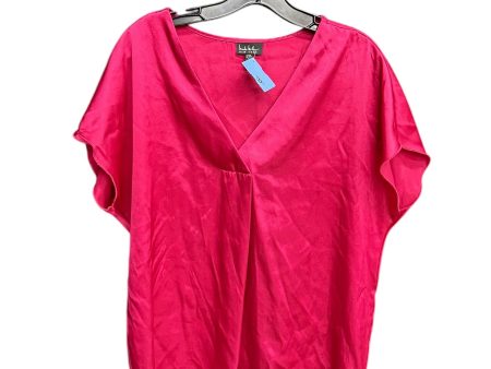 Top Short Sleeve By Nicole Miller In Pink, Size: L Discount