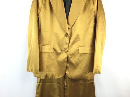 Pants Suit 2pc By Clothes Mentor In Gold, Size: M Discount